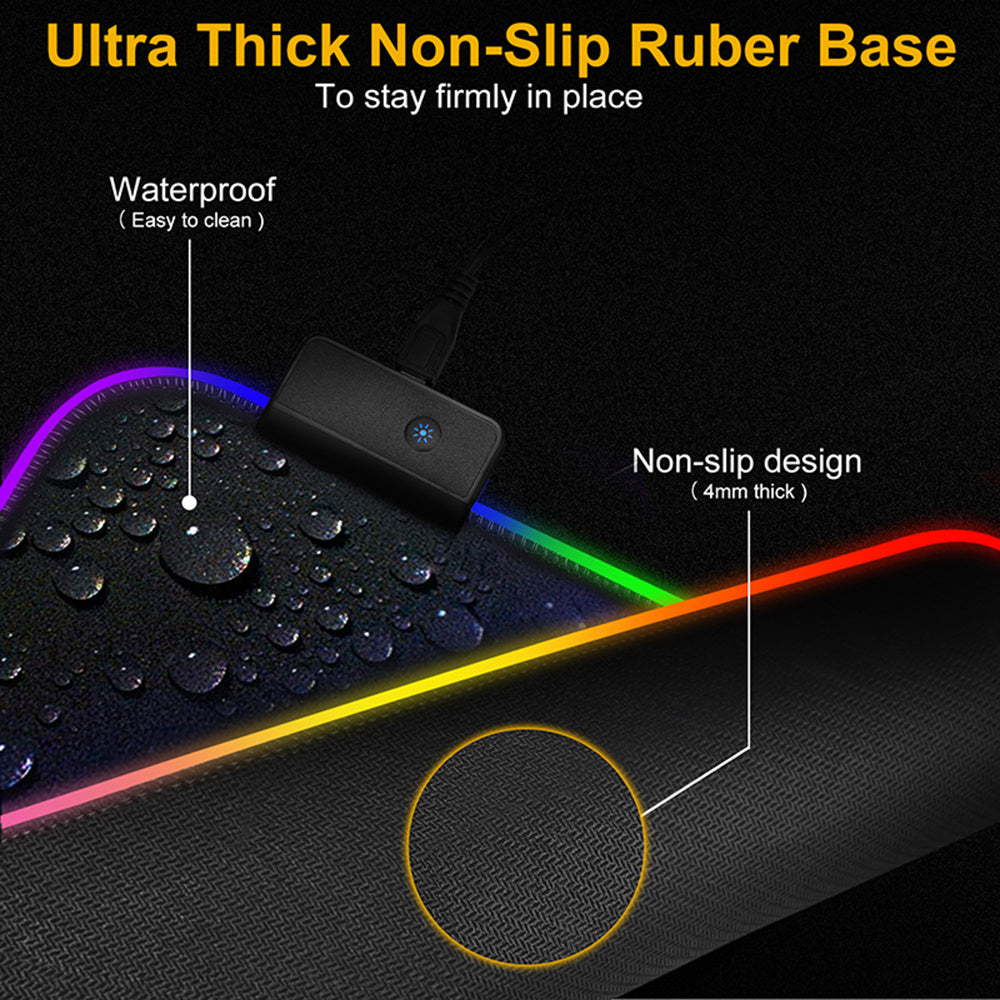 Luminous Mouse RGB Mouse LED Gaming Large Office Desk Pad