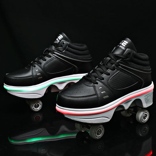 Deformation Shoes Double Row Rune Roller Skates