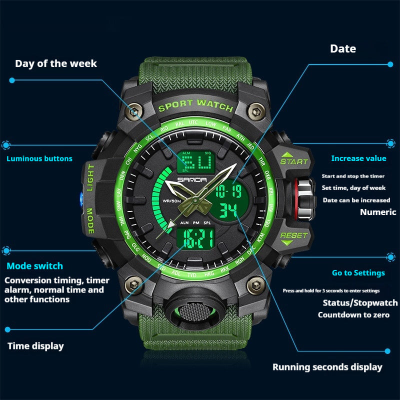 Electronic Youth Student Fashion Trend Cool Men's Watch