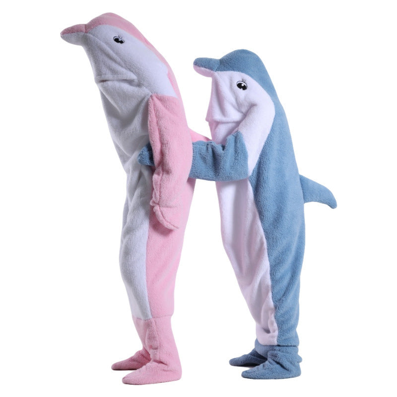 Dolphin Shark Blanket Soft Hooded Sleeping Bag