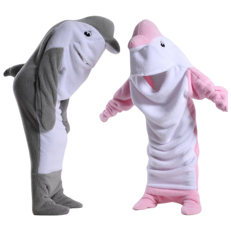 Dolphin Shark Blanket Soft Hooded Sleeping Bag