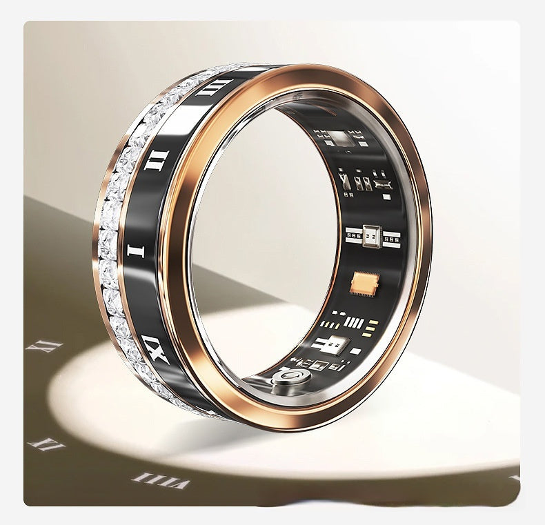 Multi Functional Home Diamond Inlaid Smart Ring